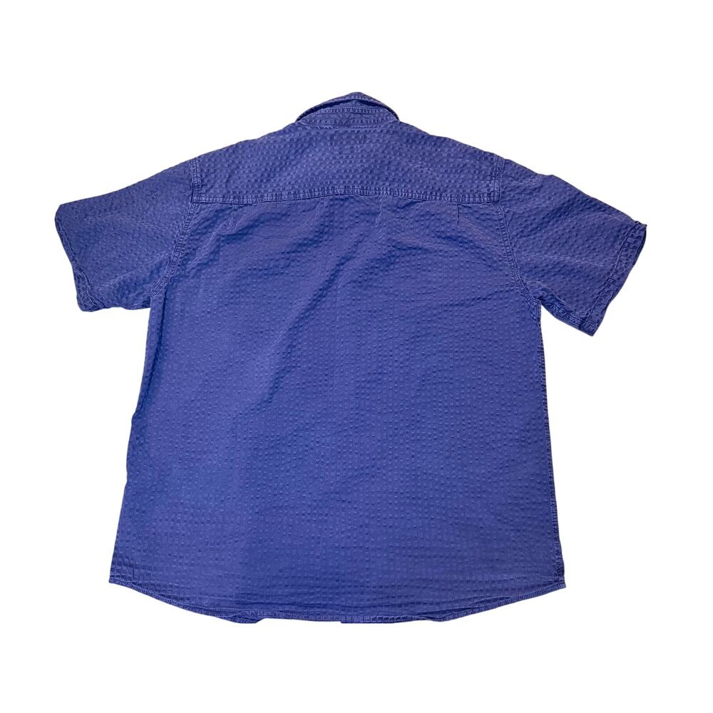 Urban Outfitters Mens XL Purple Textured Short Sleeve Button Down Shirt - Picture 3 of 6